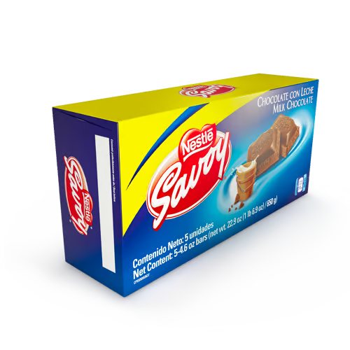 SAVOY® Chocolate con Leche Display 5 Unidades de 130 g c/u