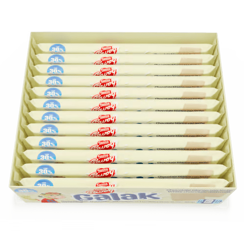 GALAK® Chocolate Blanco Display 12 Unidades de 30 g c/u