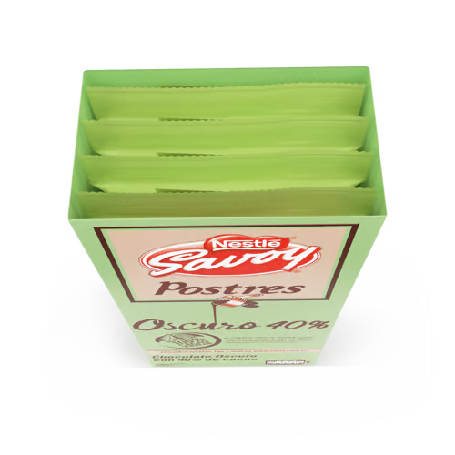 SAVOY® Chocolate para Postres 40% Cacao Display 4 Unidades de 200 g c/u