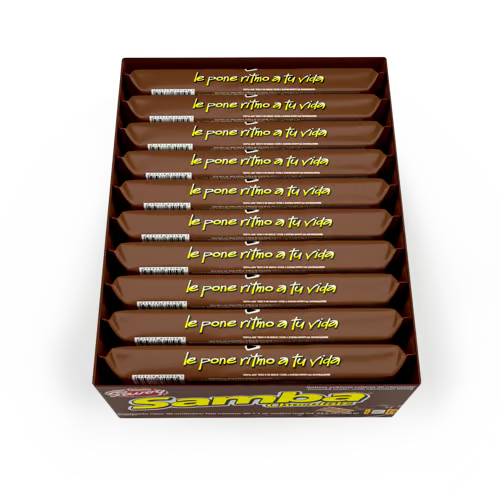 SAMBA® Oblea con Relleno Sabor Chocolate Cubierto de Chocolate Display 20 unidades de 32 gr c/u