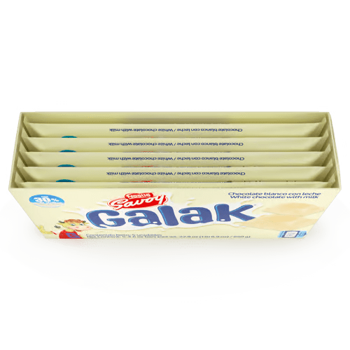 GALAK® Chocolate Blanco Display de 5 unidades de 130 gr c/u