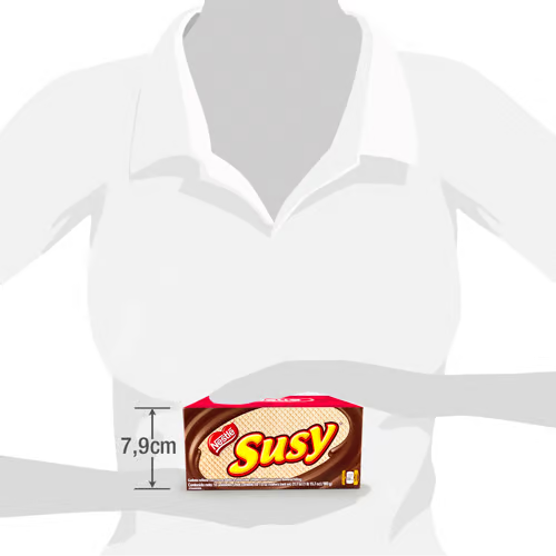 SUSY® Maxi Oblea Rellena de Crema Sabor Chocolate Display 18 Unidades de 50 g c/u