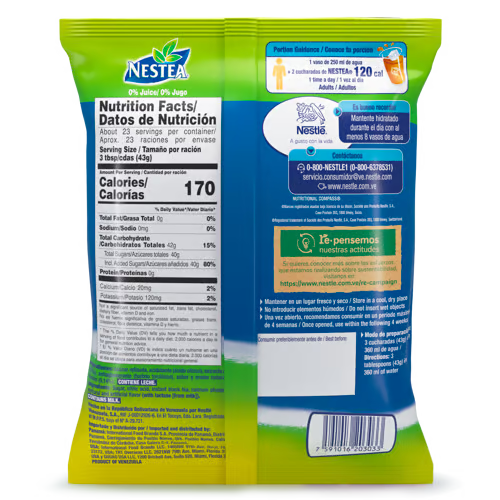 NESTEA® Bebida de Té Sabor Limón en Polvo Bolsa de 1 kg