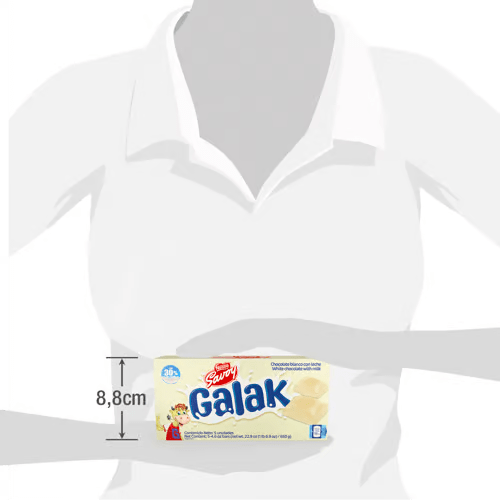 GALAK® Chocolate Blanco Display de 5 unidades de 130 gr c/u