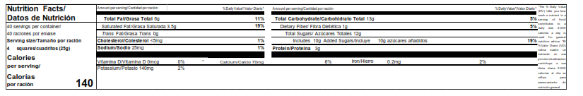 SAVOY® CARRÉ Chocolate de Leche con Avellanas Display 10 Unidades de 100 g c/u