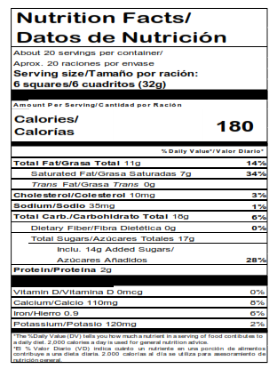 GALAK® Chocolate Blanco Display de 5 unidades de 130 gr c/u