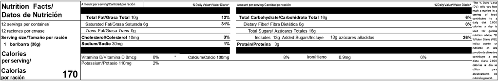 GALAK® Chocolate Blanco Display 12 Unidades de 30 g c/u