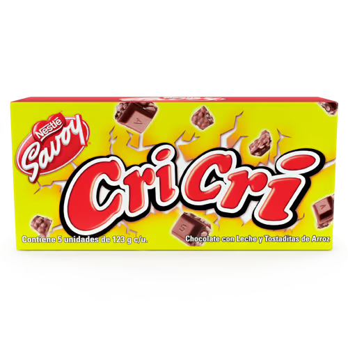 CRI CRI® Milk Chocolate with Rice Toasts Display 5 Units of 123 g