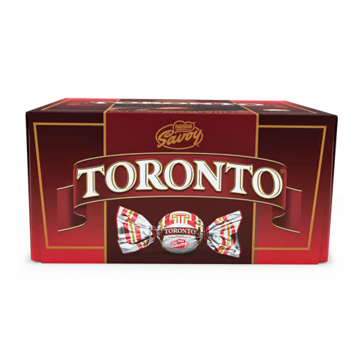 [1000003] TORONTO® Chocolate Covered Hazelnuts Display 324 g