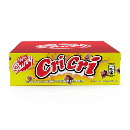 [1000078] CRI CRI® Chocolate con Leche y Arroz Tostado Display 12 unidades de 27 g c/u
